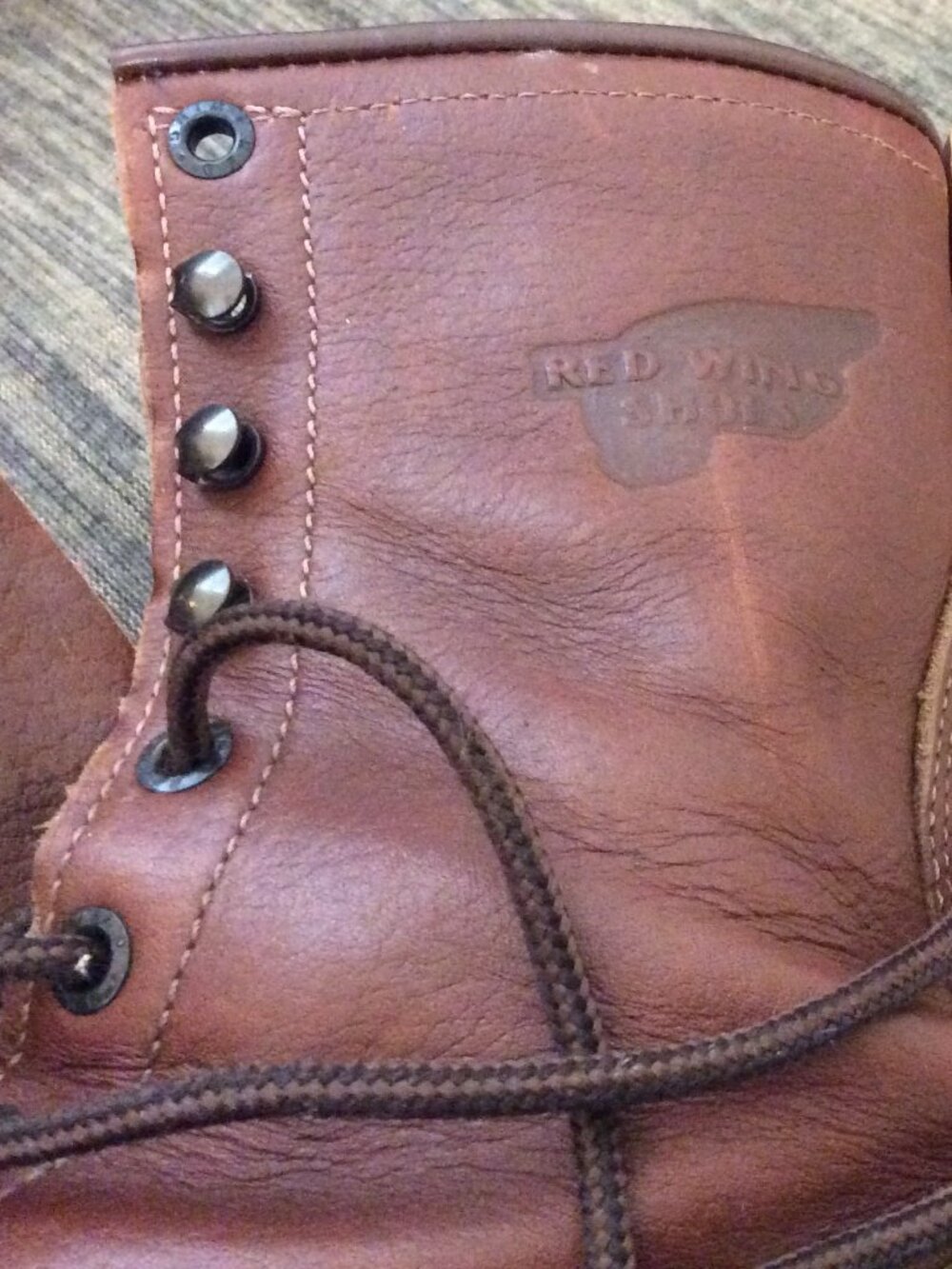 Red Wing Shoes Men's Tan Leather Upper Boots  Size 11 Made in USA - Gently Worn - Picture 10 of 10